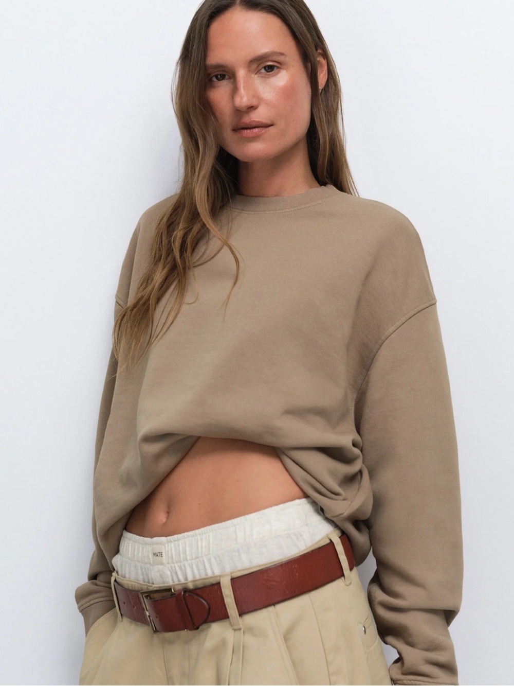 NWOT Mate the Label Organic Fleece Oversized Sweatshirt